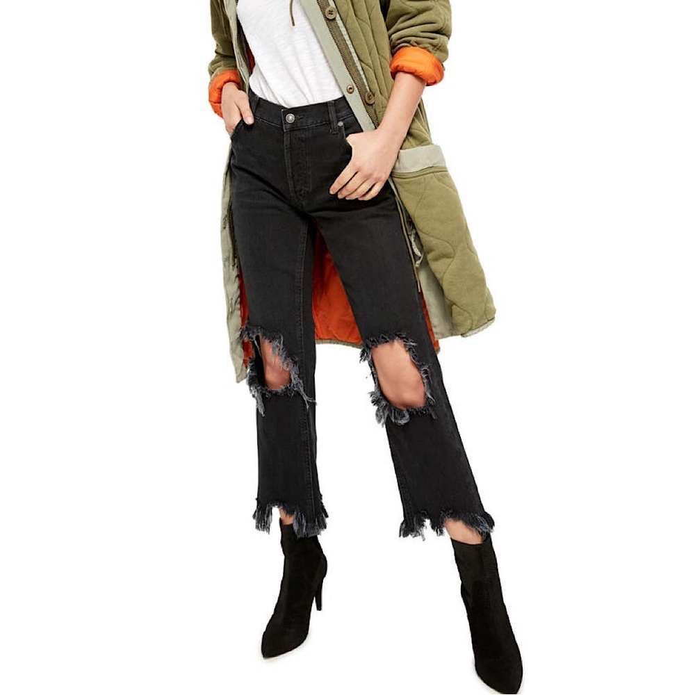 We the Free Maggie Distressed Straight Leg Jeans